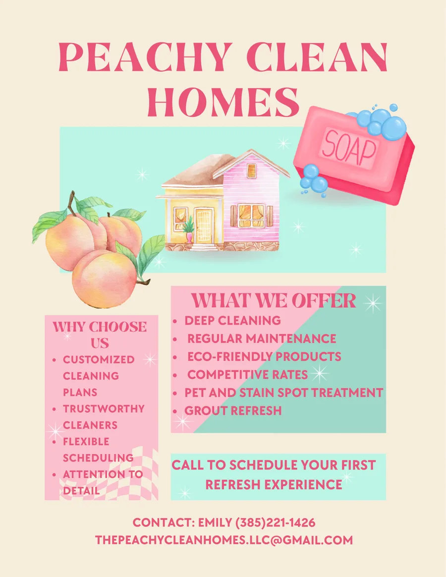 Peachy Clean Homes brand artwork